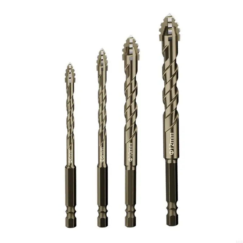 

X9FA Upgraded Four Edged Drill Bit Professional Carpentry Tool For Glass