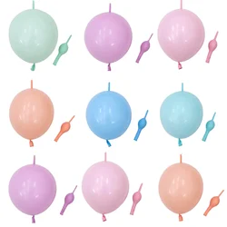 100Pcs 6/10 Inch Link Balloons Macaron Tail Latex Helium Balloon Wedding Party Baby Shower Decorations Air Globos Pastel Balloon