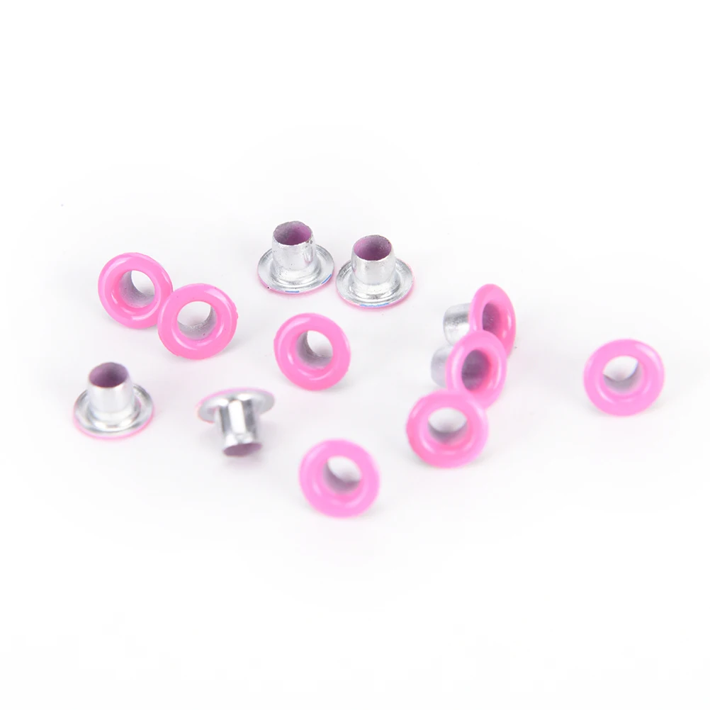 100pcs Hole Metal Eyelets For DIY Leathercraft Scrapbooking Shoes Belt Cap Bag Tags Clothes Accessories Fashion 3.0mm