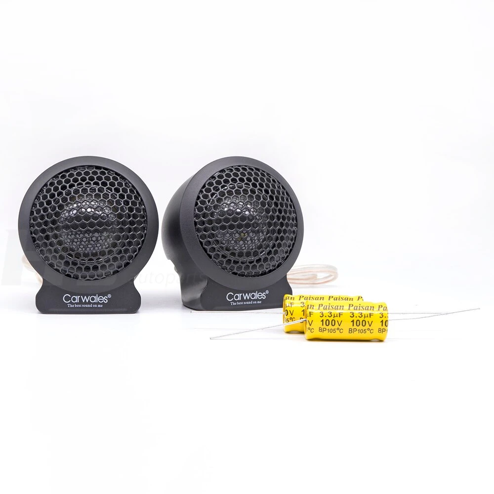 2pcs Car Dome Silk Film instrument console treble audio horn 4ohm 60W RMS Mini Tweeter Speaker for Car Audio Sound System