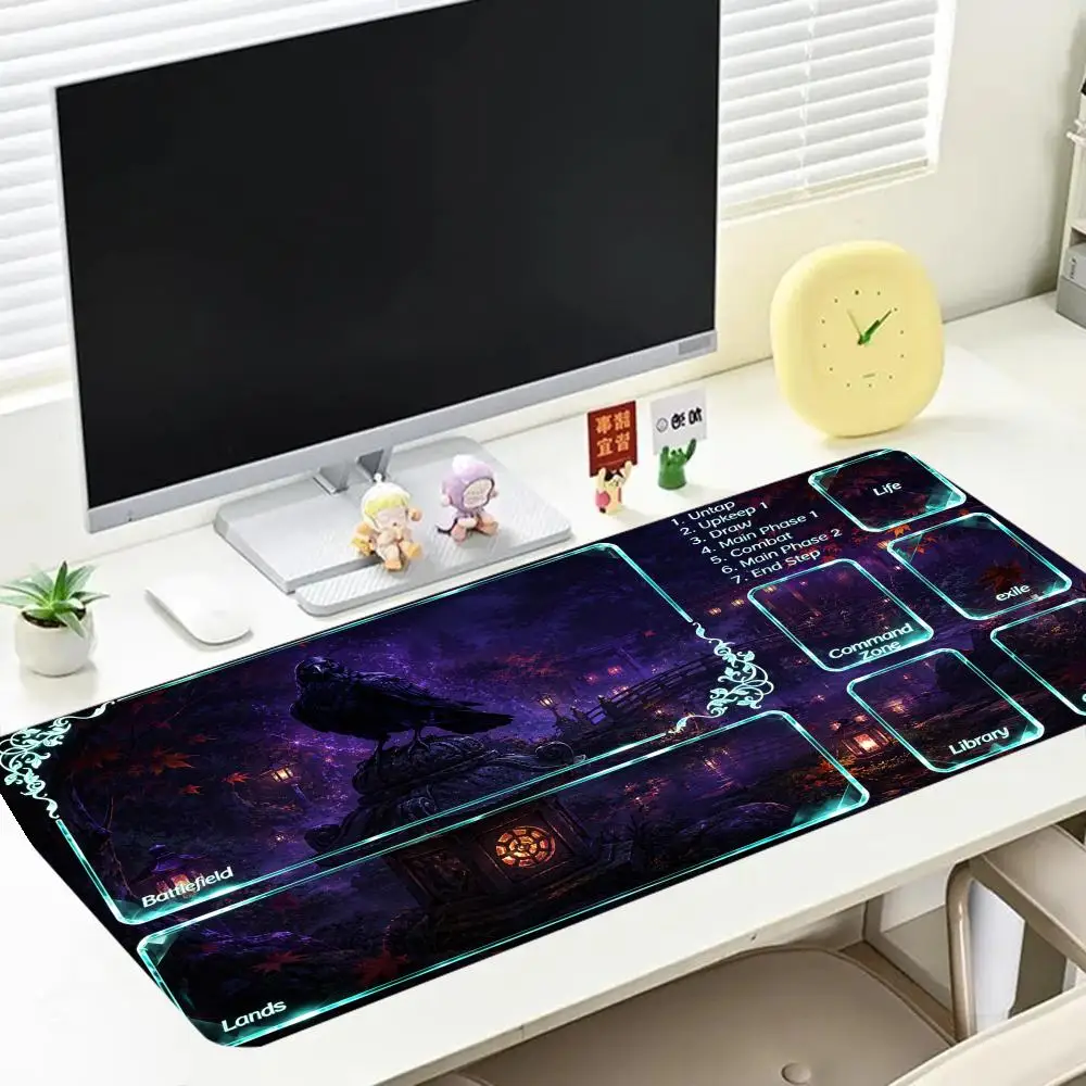 Error signal warning sci-fi mousepad metal dial print long table mat for study office keyboard