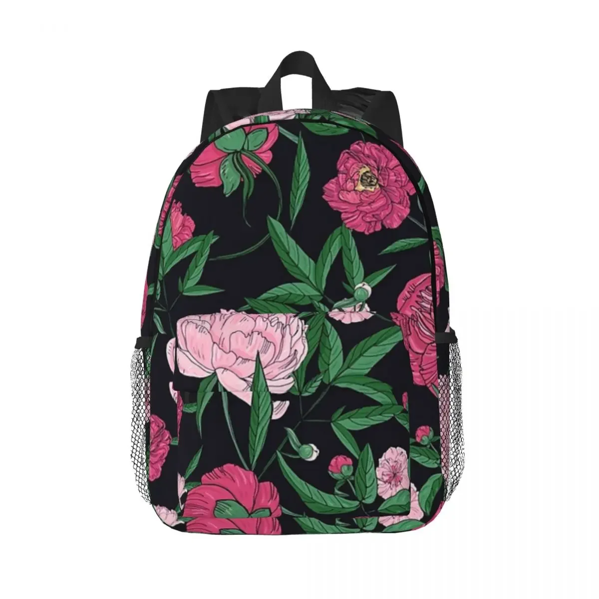 Wild Flowers And Plants Watercolor Wild Nature Botanical Print Backpack Teenager Bookbag School Bag Laptop Rucksack Shoulder Bag