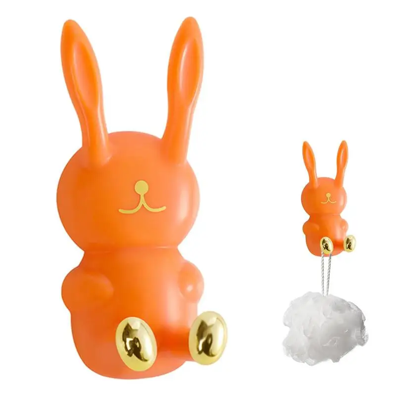 

Coat Hooks Wall Mount Jacket Hooks Rabbit-Shaped Adhesive Wall Rack Sticky Hanger Animal Coat Holder For Clothes Hats Wash Cups