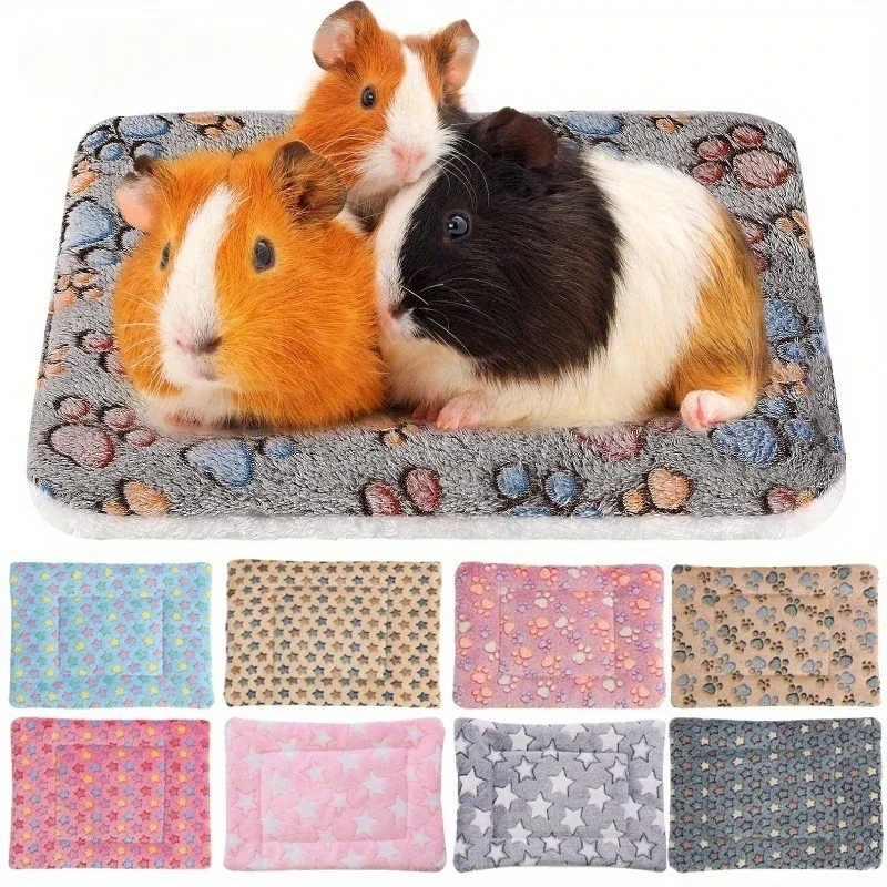 4 Stück kleine Haustiermatratzen, wendbar, doppelseitig, verdickte, waschbare Käfigmatte für Kaninchen, geeignet für Meerschweinchen, Kaninchen, Hamster – Detail 1
