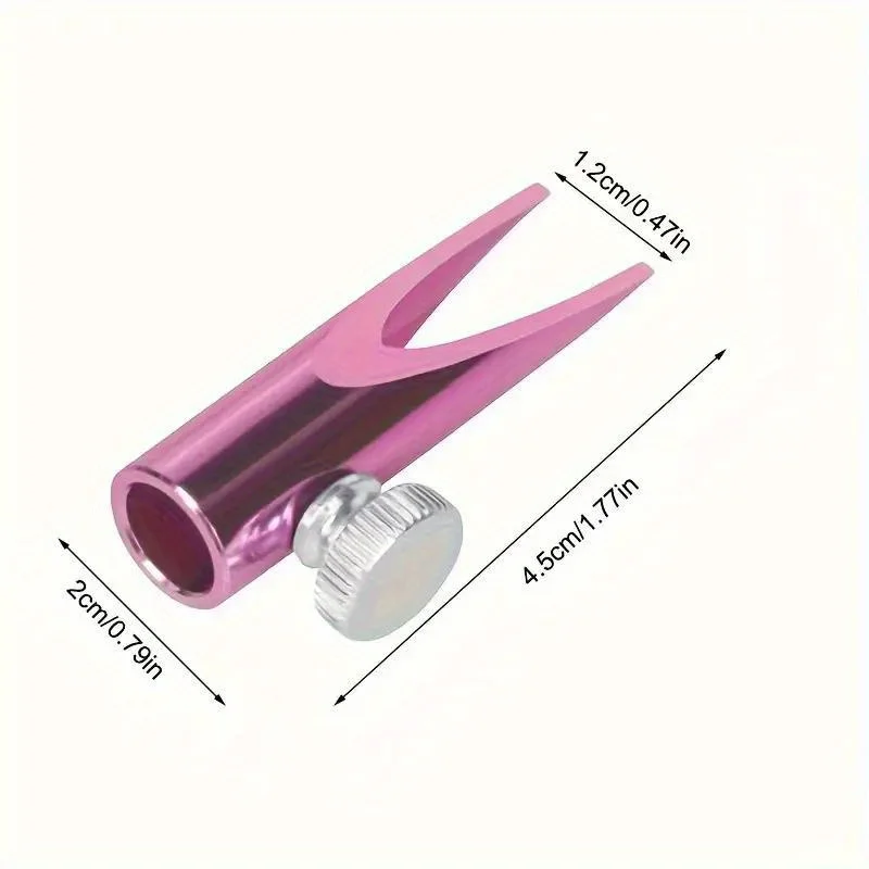 Temperamatite per sopracciglia 1pc Temperamatite per sopracciglia cilindrico in metallo a forma di U con slot per schede a doppia faccia
