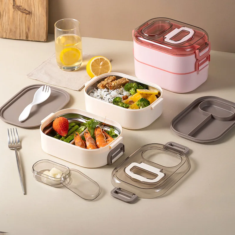 Wholesale Stainless  Lunch  Food Grade Split Compartment Bento Insulated Lunch