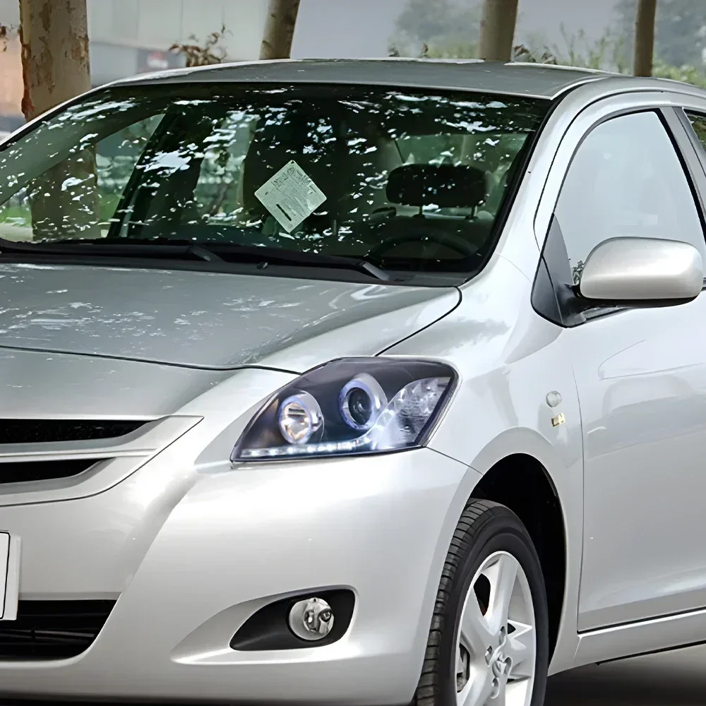 

Для Toyota Vios 2008-2013 автомобильные передние фонари, обновленный стиль «ангельские глазки», двойные линзы проектора, аксессуары, светодиодные автомобильные фары в сборе