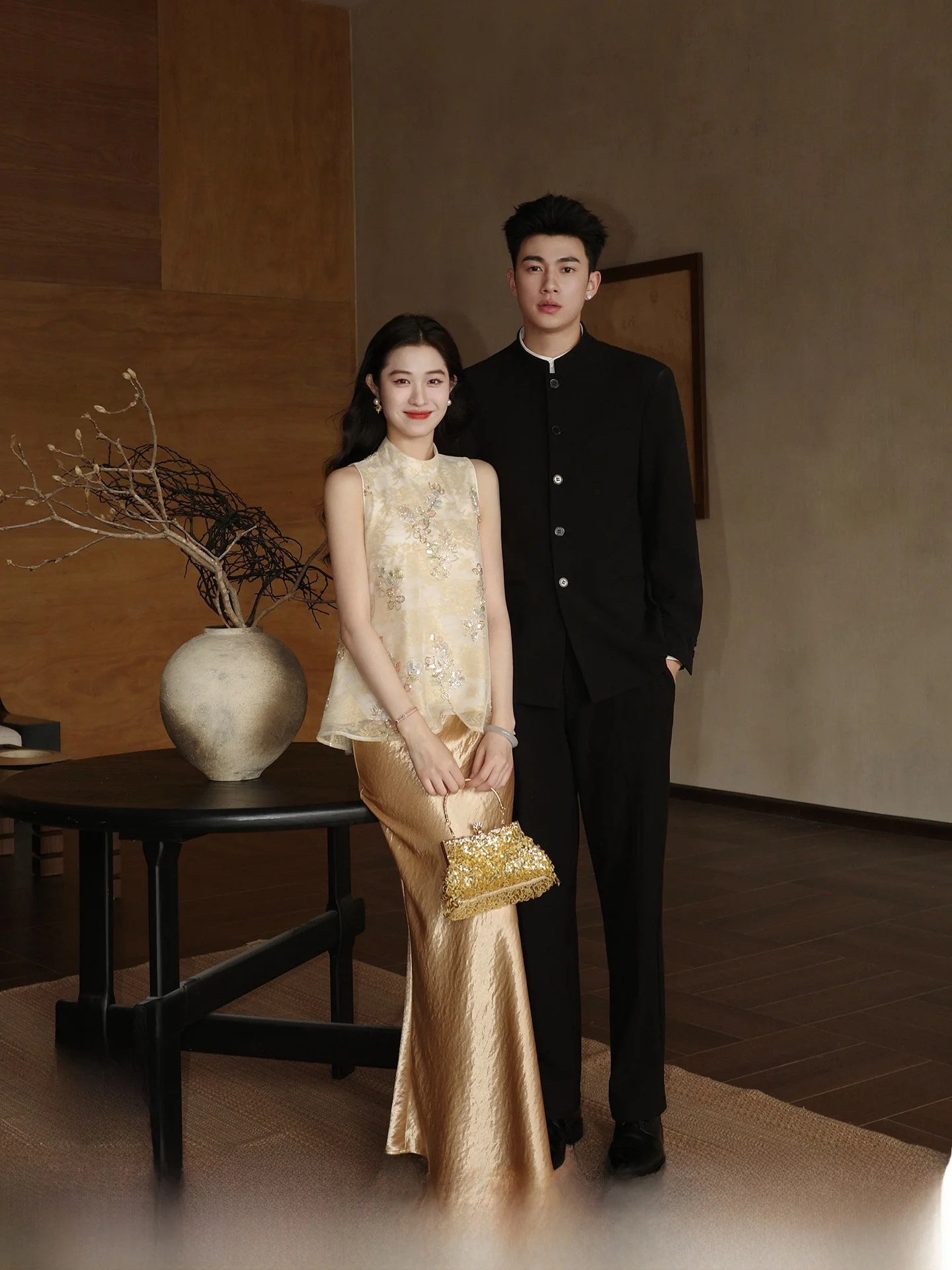 

Lingshan Fish Tail Half Skirt Set Women's Spring Summer Embroidered Lace Top High Waist Floral Print Fashion Ensemble