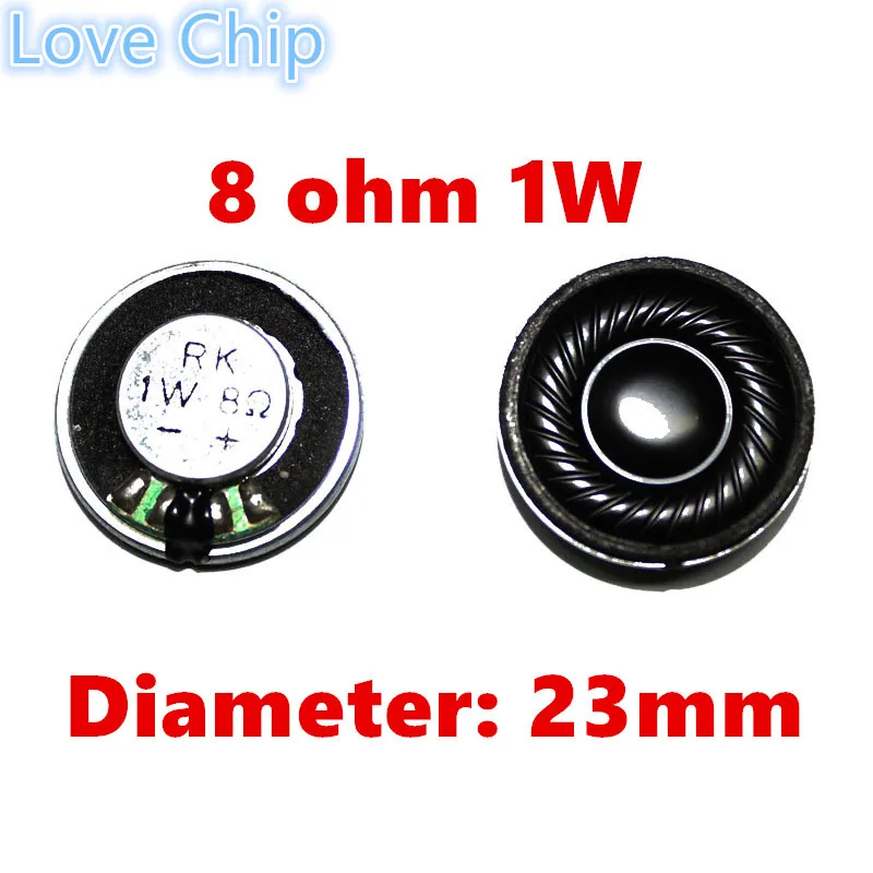 

10pcs New Original Ultra-thin Mini speaker 8 ohms 2 1 watt 2W 1W 8R speaker Diameter 23MM 2.3CM thickness 5MM Loud speaker