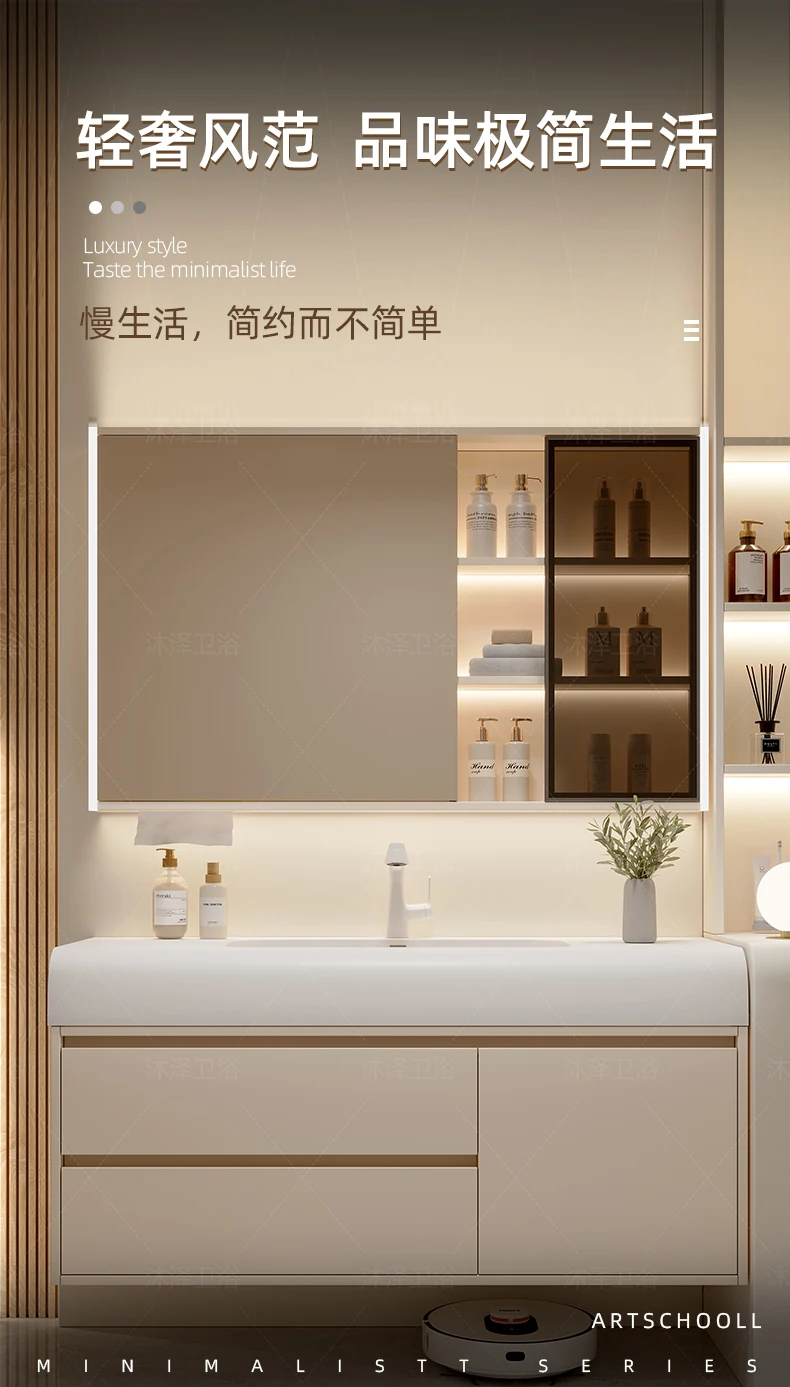 Vanity with Sink Shelves Sink Under Cabinet Bathroom Bathroom Sets Full Set Furniture Comfortable with Drawers Storage Cabinet