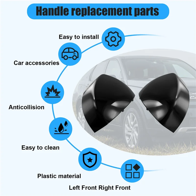 

A80X-Bright Black Rearview Mirror Shell LR048353 LR048354 For Range Rover Evoque L538 Discovery Sport Velar 2012- VPLYB0360