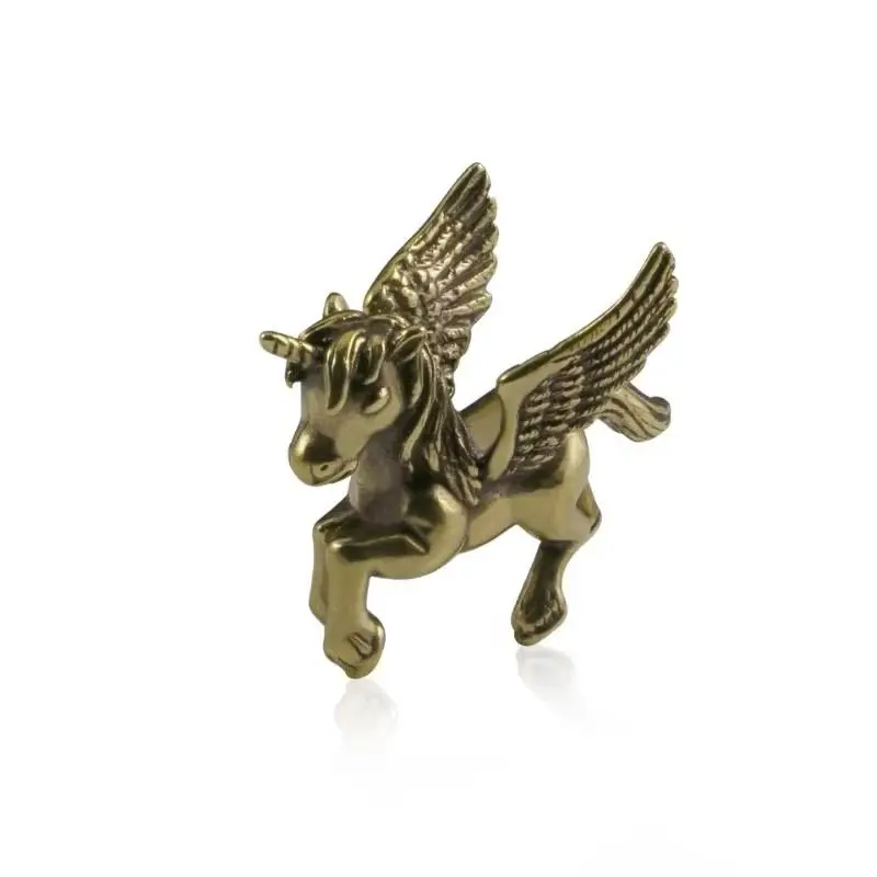 

Brass Unicorn Pendant Pegasus Desktop Decoration Pendant Office copper artifact