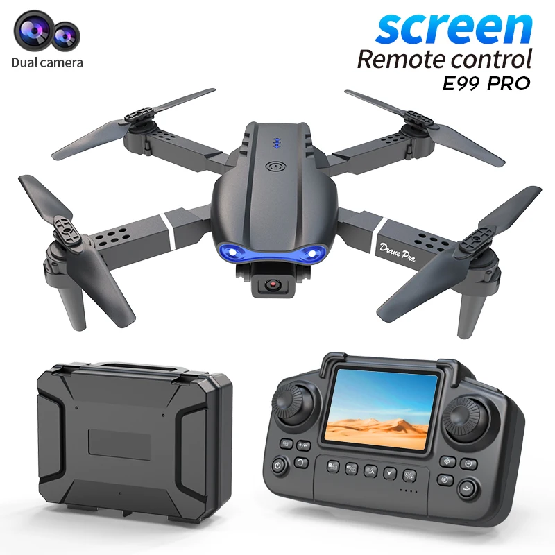 2025 E99 Screen-Controlled Version Toy Airplane with Dual HD Cameras, Durable ABS Material, One-Key Takeoff and Return, Gesture
