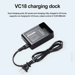 GODOX VC-18 Charger Kit for Godox VB18 Li-ion Battery Ving V850 V850 II V860II-S V860C V860II Speedlite Flash