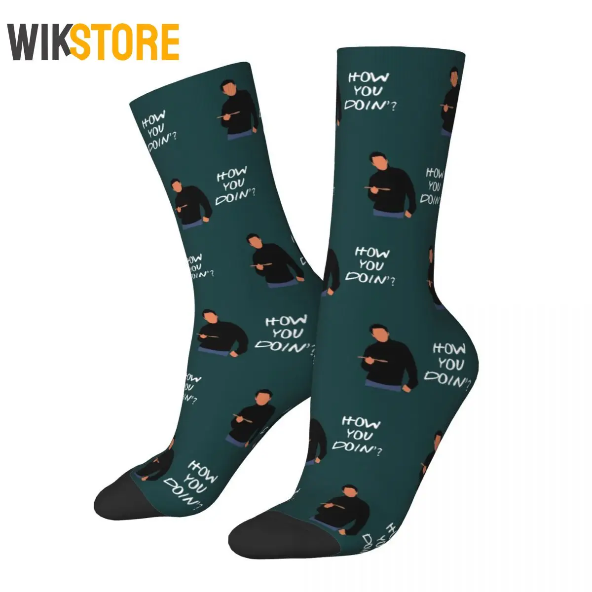 Chaussettes drôles How You Doin pour hommes et femmes, chaussettes en élan respirantes, mode Friends, émission de télévision, nouveauté, printemps, été, automne, Wquinze