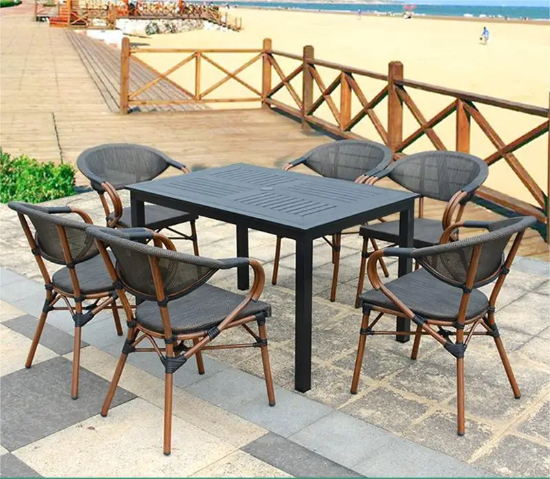 

*qz Cafe Hotel French Style Bistro Chairs Outside Patio Garden Chair Terrace Restaurant Dining Chair