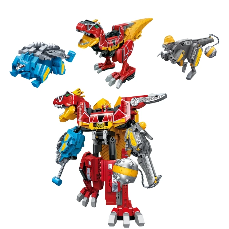 Keeppley Building Blocks Zyuden Sentai Kyoryuger Tyrannosaurus Model Strong Dragon God Dinosaur Toy Splicing Ornaments Gift