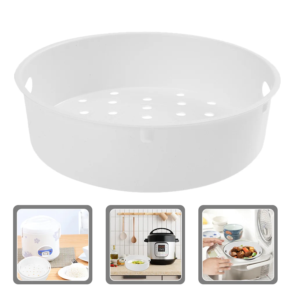 

Steamer Rice Cooker Basket for Dim Sum Meat Baskets Replace Vegetables Steaming Stand Plastic White Dumpling