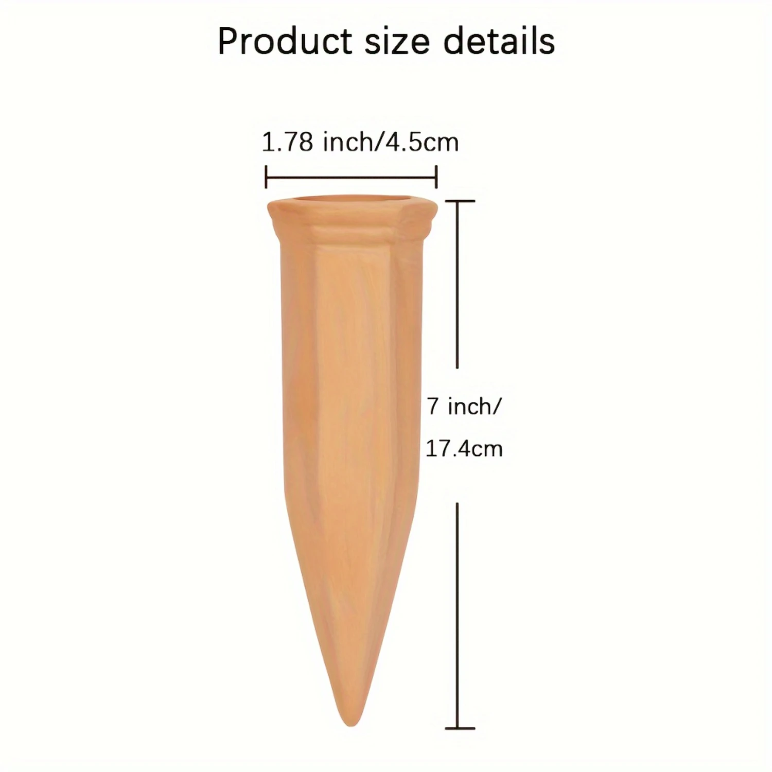 Terracotta Self-Watering Spikes - Slow Release Plant Waterer For Indoor & Outdoor Use, Compatible With Wine Bottles