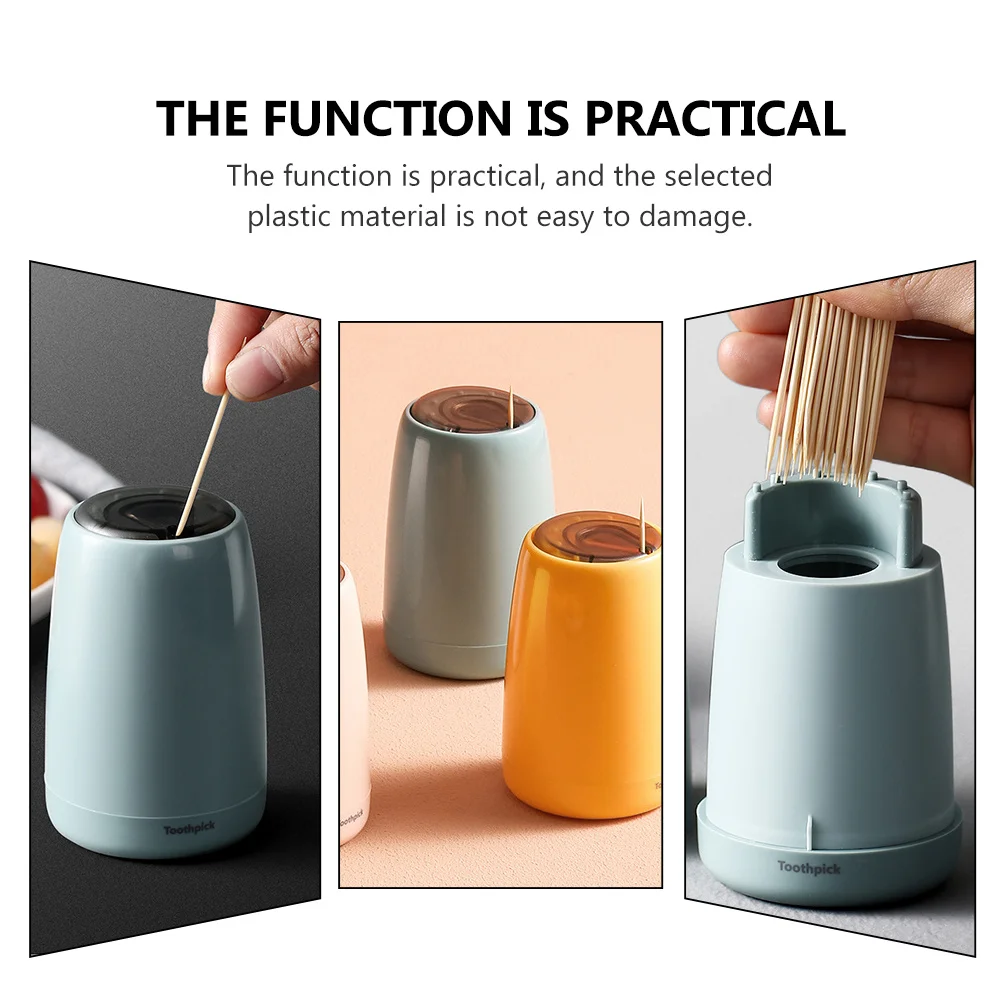 

Pop-Up Toothpick Dispenser Automatic Hand-Pressed Box Waterproof Dustproof Plastic Home Restaurant Hotel Use Toothpick Holder