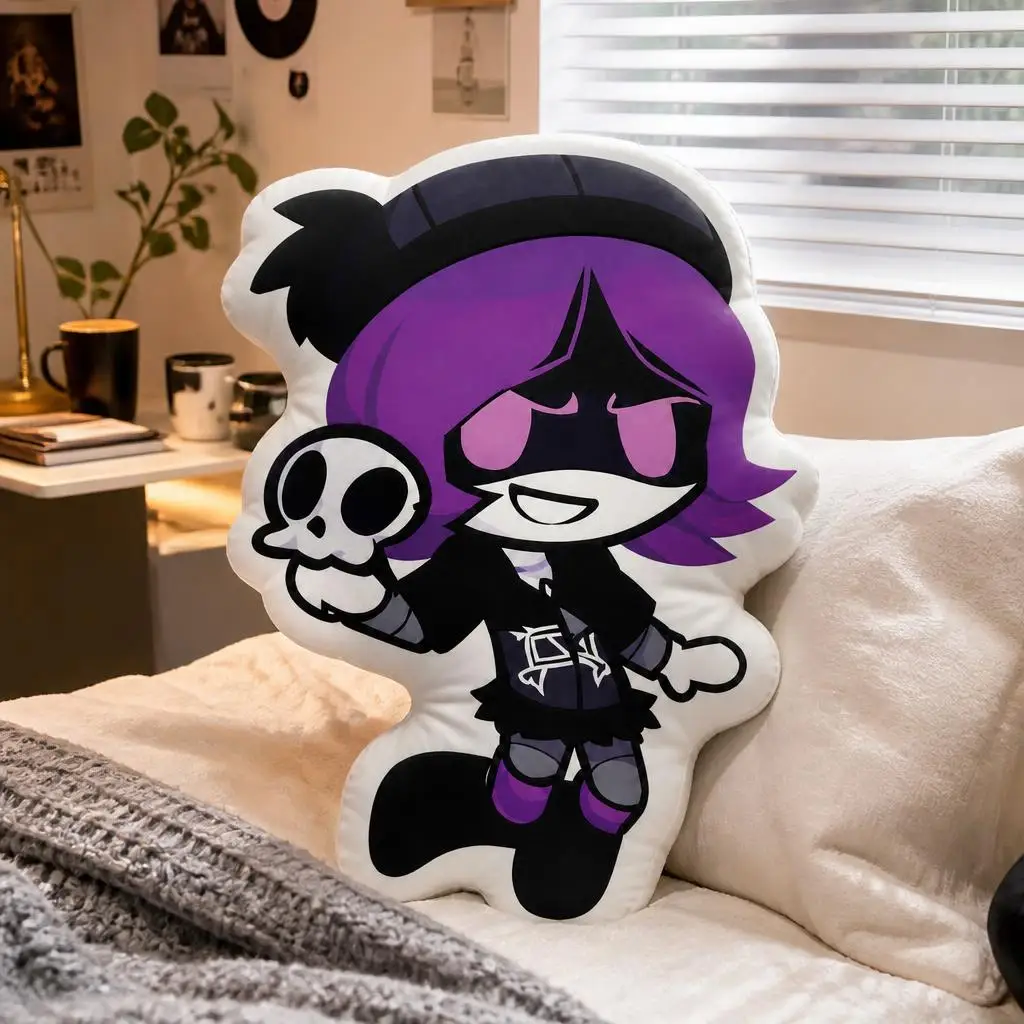Murder Drones Uzi Doorman Goth Emo Plush Pillow Cushion Irregular Stuffed Throw Pillow Home Decor Gift Sofa Bed