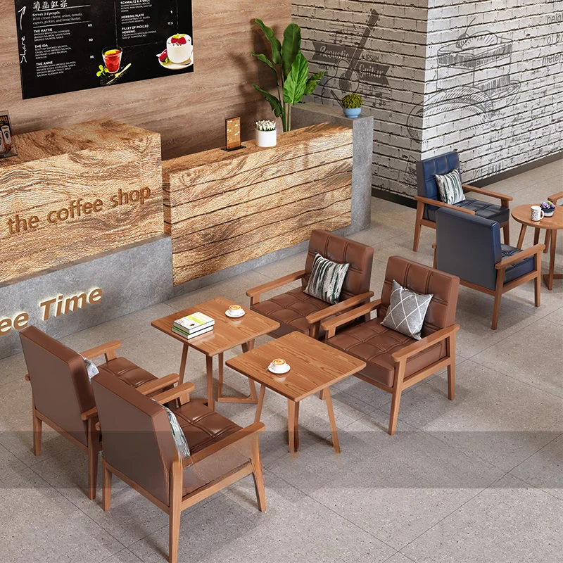 Unique Furniture Booth Furniture Manufacturer Unique Furniture Cafe Chair and Table Foshan Eco-friendly Wood Modern