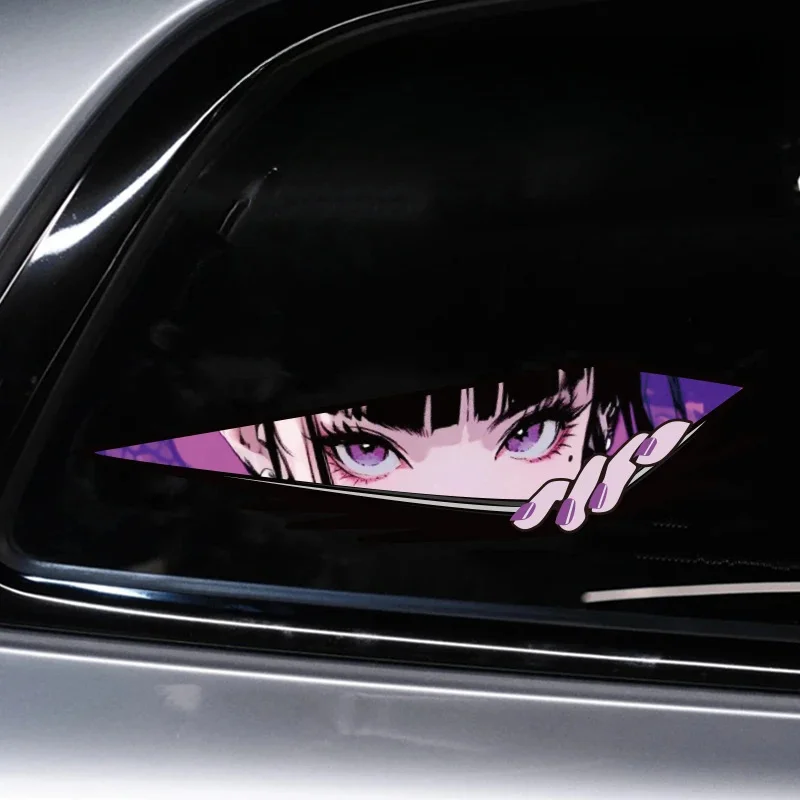 Anime Girl Eyes JDM Motorcycle Stickers Waterproof Motorbike Front Fairing Side Panels Fuel Tank Electric Scooter Vinyl Decals image 2