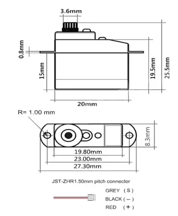 4 pz Micro Servo Digitale GH-S43D Mini Servo 4.3g Leggero 180 gradi 3.6-4.8 V per Auto RC Barche Robot Aereo Elicottero