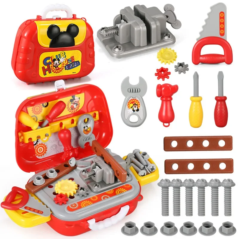 [Disney] Mickey Mouse Cars Lightning McQueen Children's Toolbox Toy Set boy toy play house set kids toys for boy birthday gift