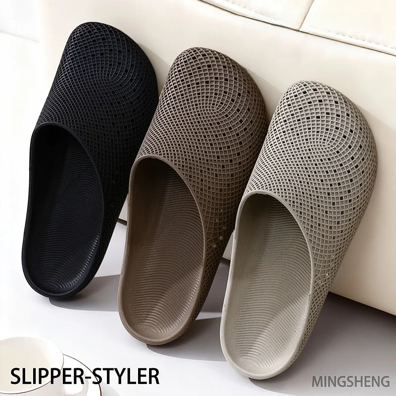 Sommerliche, atmungsaktive, leichte Herren-Clogs mit Belüftungslöchern, rutschfeste Outdoor-Slip-On-Sandalen, halb geschlossene Freizeitschuhe für die Arbeit. – Detail 17