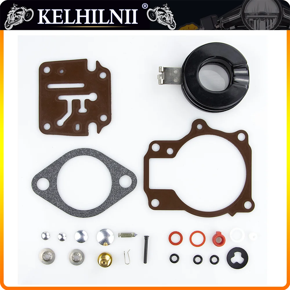 398729 Carburetor Repair Kit with Float For Johnson Evinrude 18-75 HP Re 396701 392061 Sierra 18-7222 18-7042 Mallory 9-37107