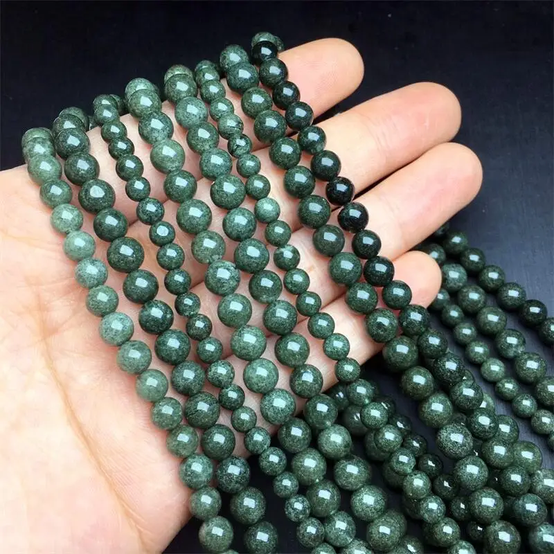 6MM Natural Green Garden Quartz Triple Circle Bracelet Handmade Women Healing Gemstone Crystal Strand Bangles Lovers Girlfriend