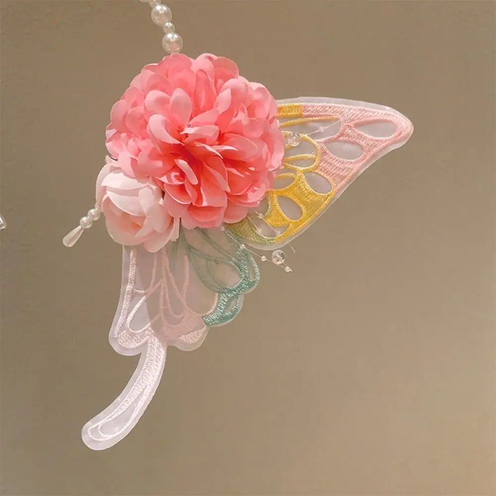 

Elegant Mesh Elf Ear Butterfly Headband Lolita Pearl Flower Headband Hair Accessories Headwear Cute Headdress Cosplay