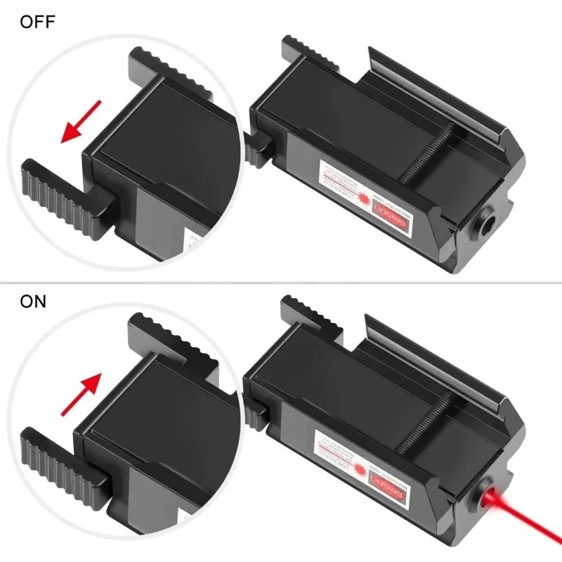 JG10 Infrared Under Mount Laser Calibrator Positioner Red Green Dual Color Aiming Sight Two Mode Use for Outdoor Hunting