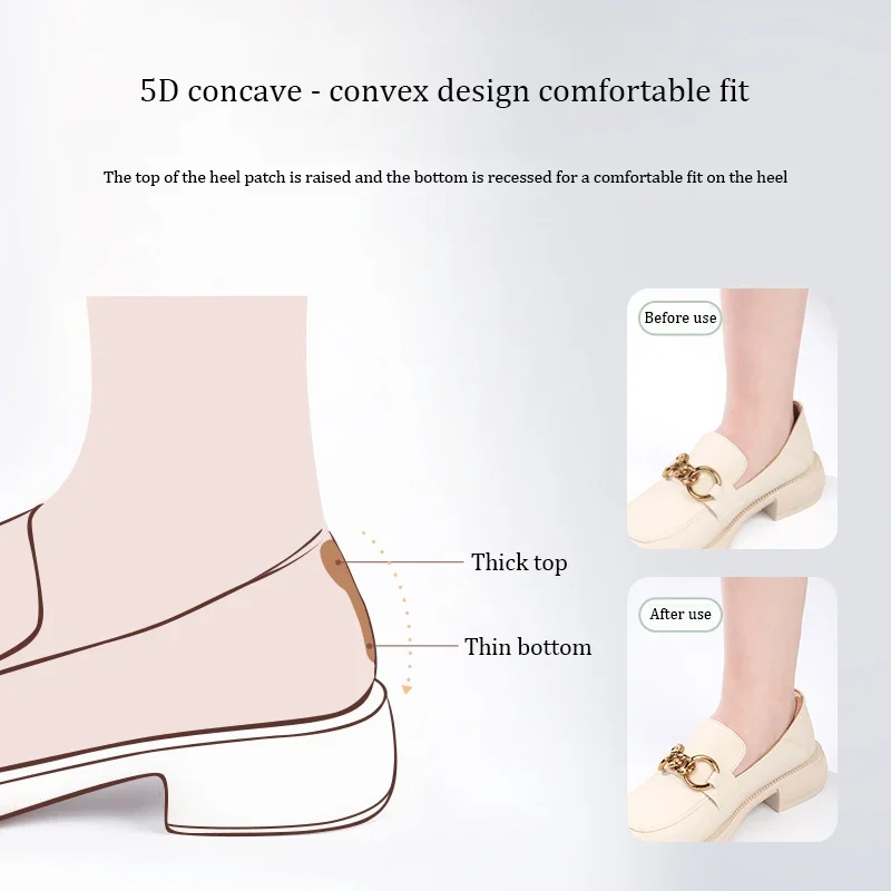 Heel Grips Liner Cushions Inserts for Loose Shoes Anti-wear Pain Relief Shoes Pads Feet Care Self-Adhesive Back Heel Protector