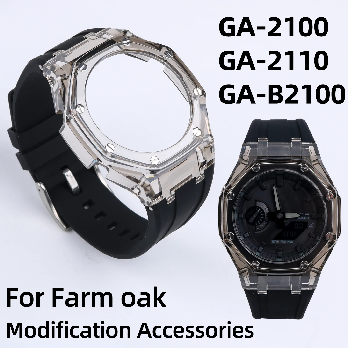 

Модифицированный корпус GA2100, резиновый силиконовый ремешок для Casio G-shock GA-2100, GA-2110, GA-B2100, сменный безель, ремешок для часов, браслет.