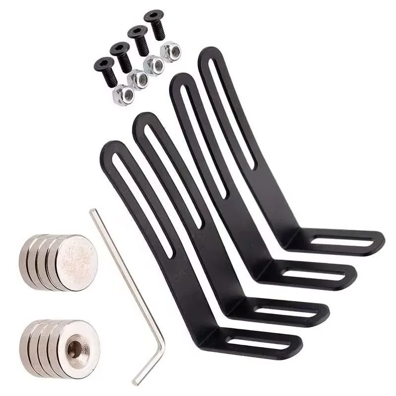 4 Uds RC Auto Shell Journaler Montieren Metall L-Halterung mit imán hin 1/10 RC Crawler Auto Axial SCX10 90046 D90