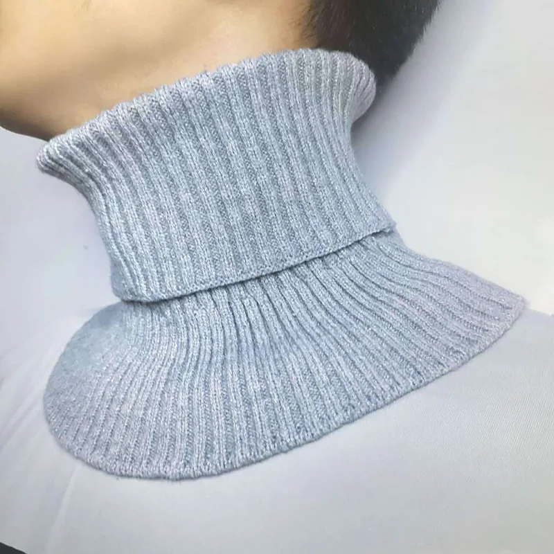 Faux col élastique coupe-vent pour hommes, écharpes rondes amovibles, faux col chaud, poignées de lit, hiver