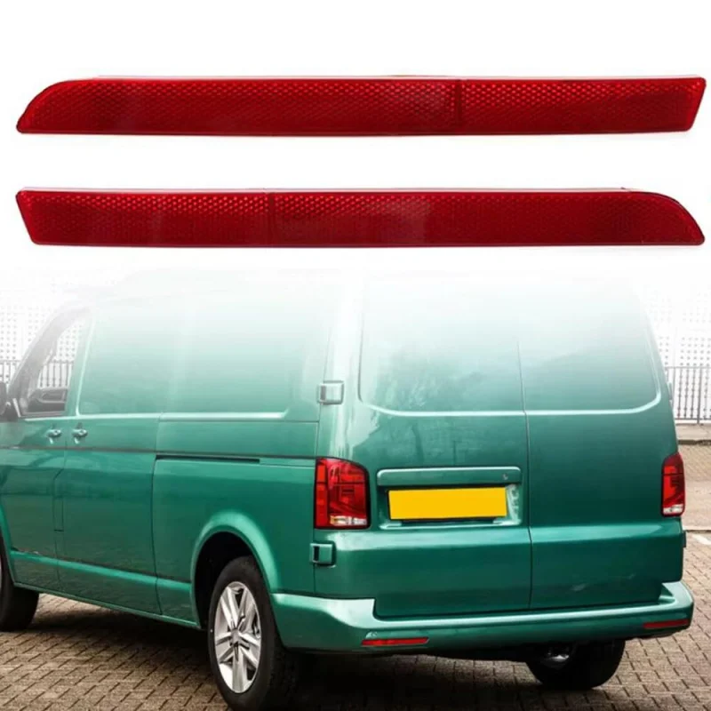 Red Rear Bumper Reflector Strip For VW Volkswagen Transpot Caravelle Multivan T5 T6 2012-2016