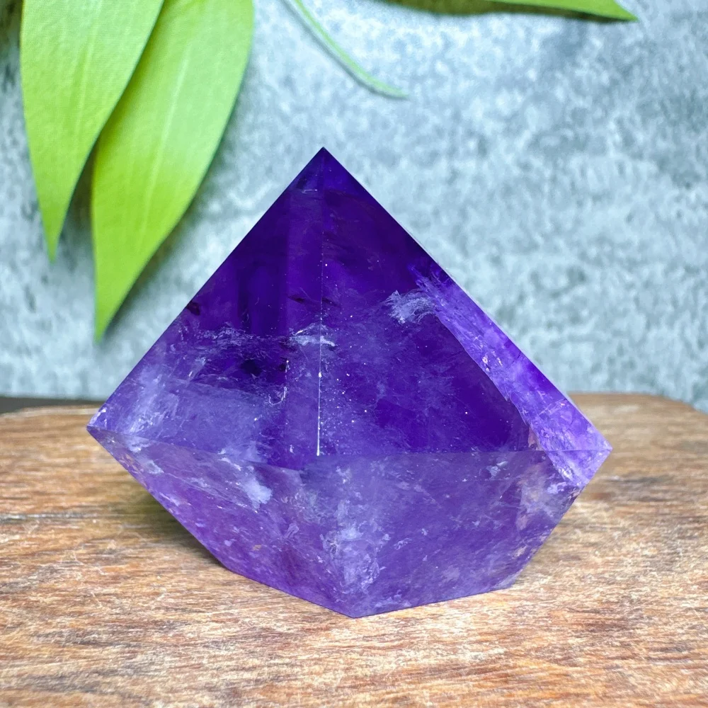 Natural Purple Quartz Crystal Tower Pyramid from Uruguay Amethyst Reiki Healing Crystal Stone