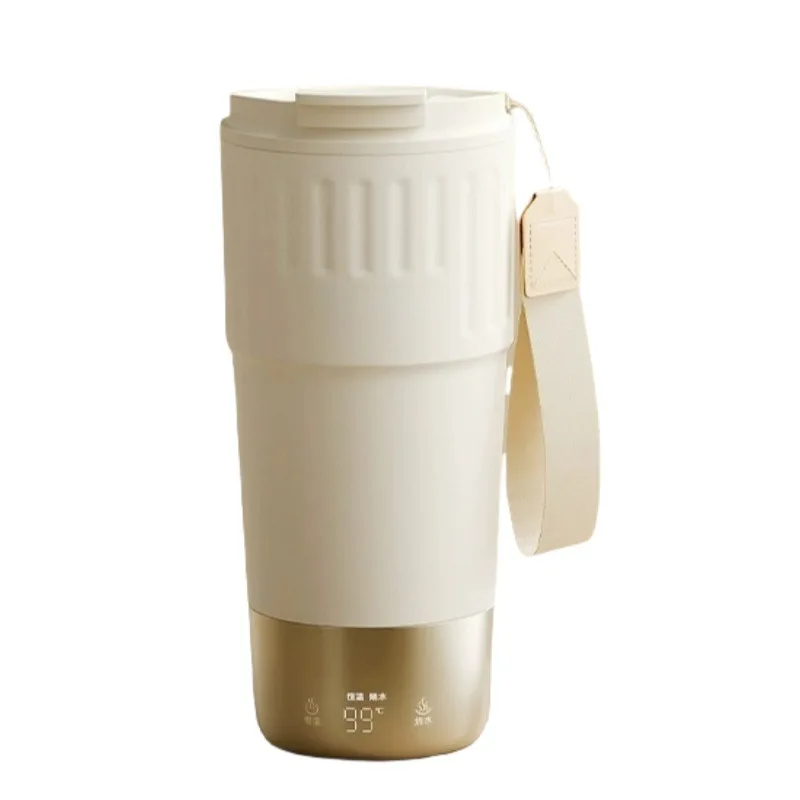 

Portable Electric Cup 0.4L 5 Temp Control LED Display 3min Fast Boil 316L Auto Off Anti Scald Leakproof Home Travel Office