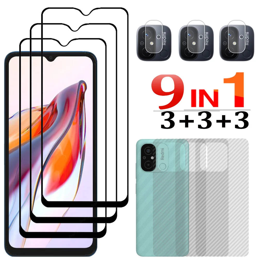 Movie,Redmi 13C 12C 10C NFC Pelicula de Vidro Temperado Redmi 12 C Screen Protector Glass For Xiaomi Redmi Note 10 12 Pro Tempered Glass & Camera & Back Film Redmi12C Full Cover Protections Redmi 10 C Phone Front Glass