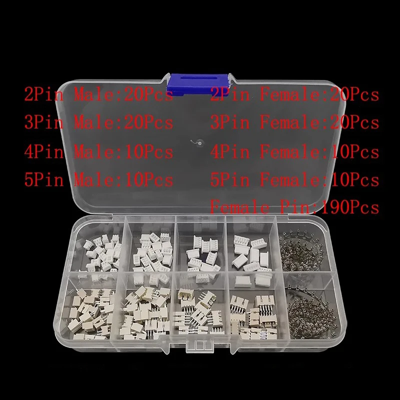 1Box SH 1.0MM/JST 1.25mm/ZH 1.5mm/PH 2.0mm/XH2.54mm/VH 3.96mm Male Plug Female Socket Housing Crimp Terminal Connector Kit image 3