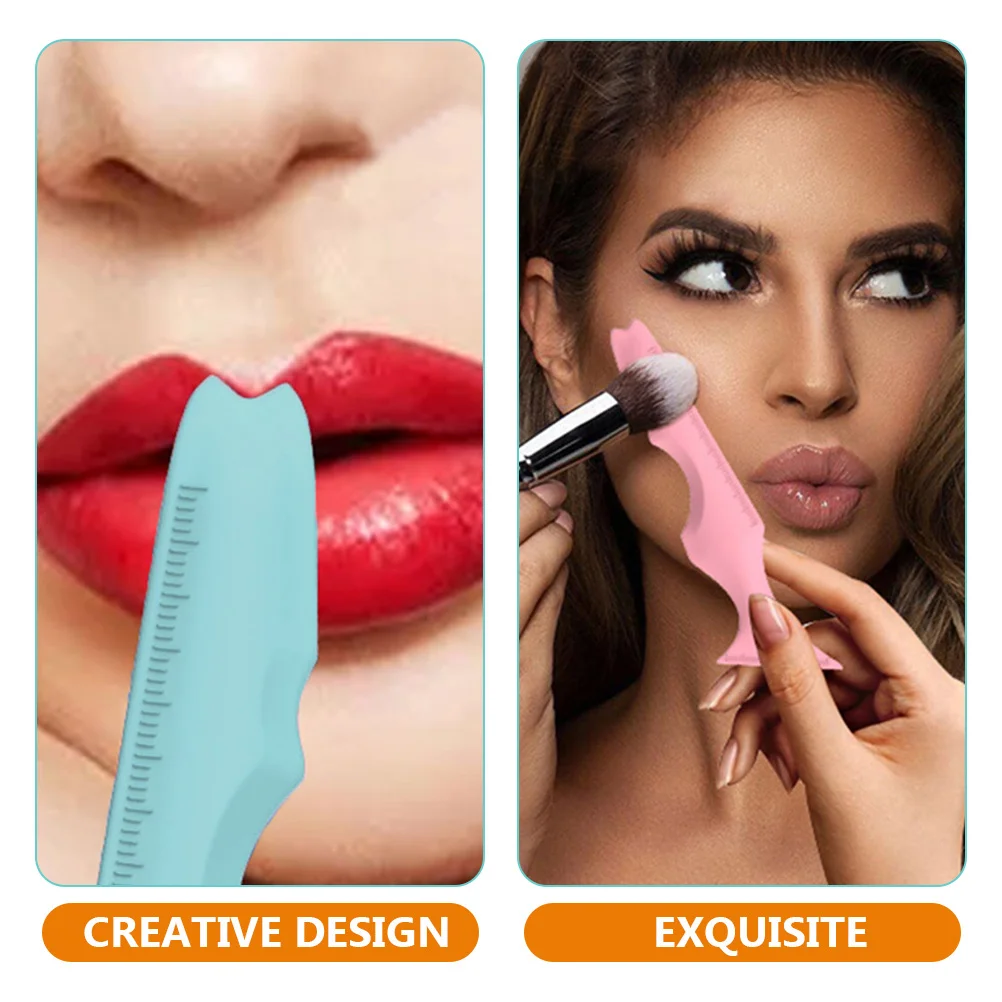 2-teiliges Multi-Winkel-Make-up-Schablonen-Werkzeug, Eyeliner, Augenbrauen, Lippenlineal, Leitfaden für präzise Anwendung, einfach zu verwenden für symmetrische Augen