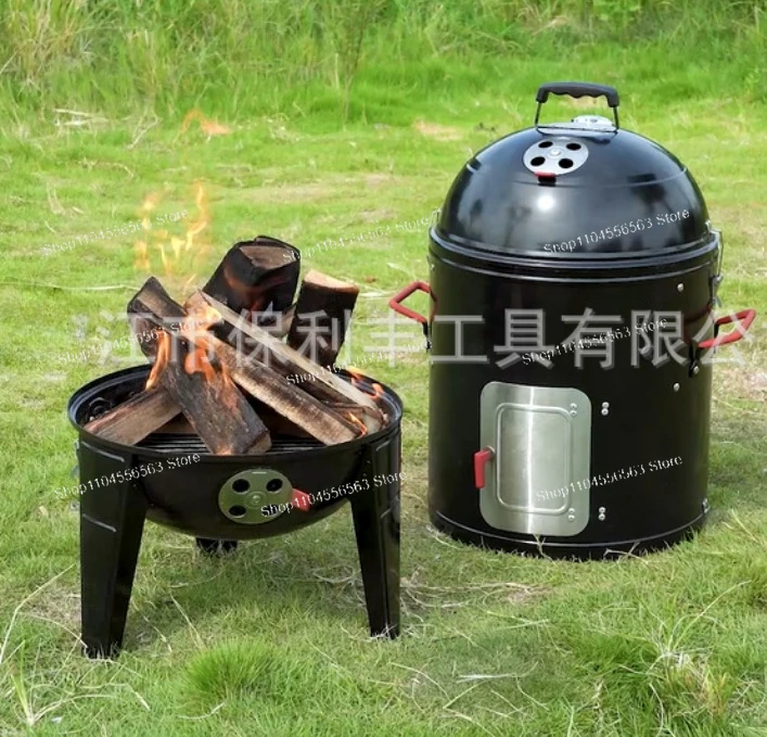 Best-selling three-in-one outdoor patio barbecue set, portable version