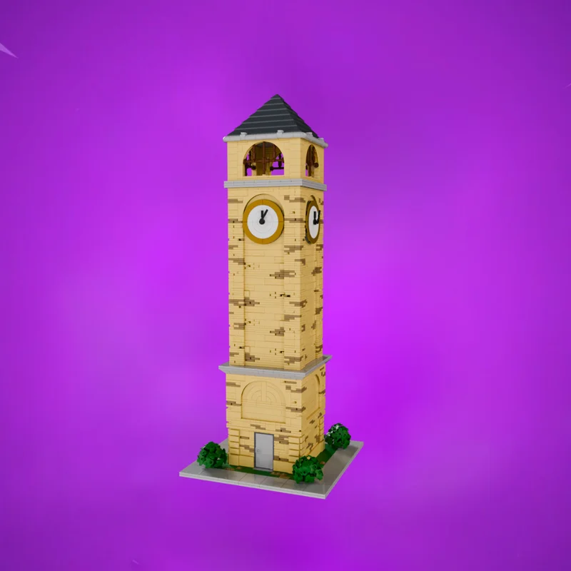 2850PCS Hot Selling Street View Moc Modular Tilted Towers Clock Tower model DIY creative ideas Assembly Puzzle Toy birthday Gift