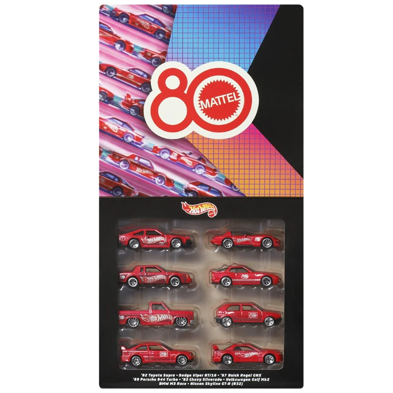 

Original Hot Wheels Car Mattel 80th Anniversary Legends Tours Toys Boys 1/64 Deicast Toyota Supra Dodge Viper Porsche Model Gift