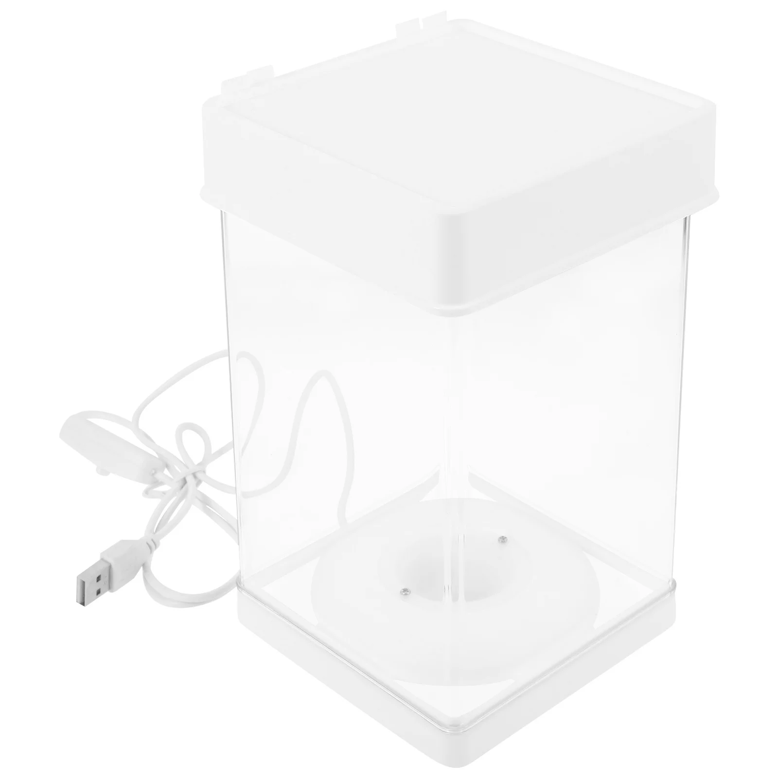 

Plastic Small Clear Fish Tank Desktop Aquarium with Light for Tabletop Home Office Decoration Aquarium Fish Tank