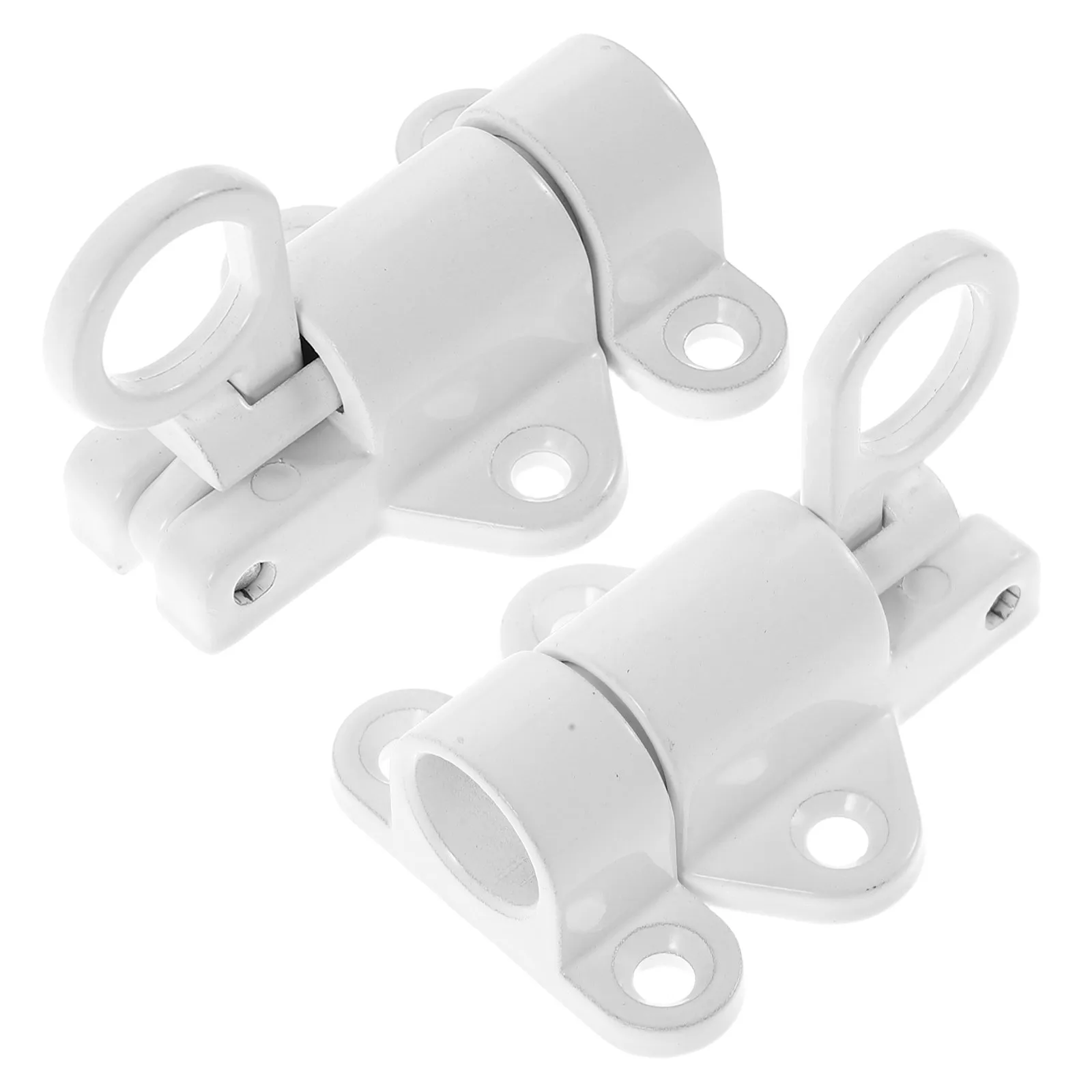 2Pcs Door Bolt Latch Aluminum Alloy Self-Closing Spring Loaded Safety Lock for Attic Hatch Gate Window Cabinet Automatic Slide
