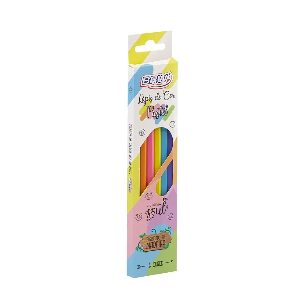 Pastel Color Pencil With 6 Colors BRW